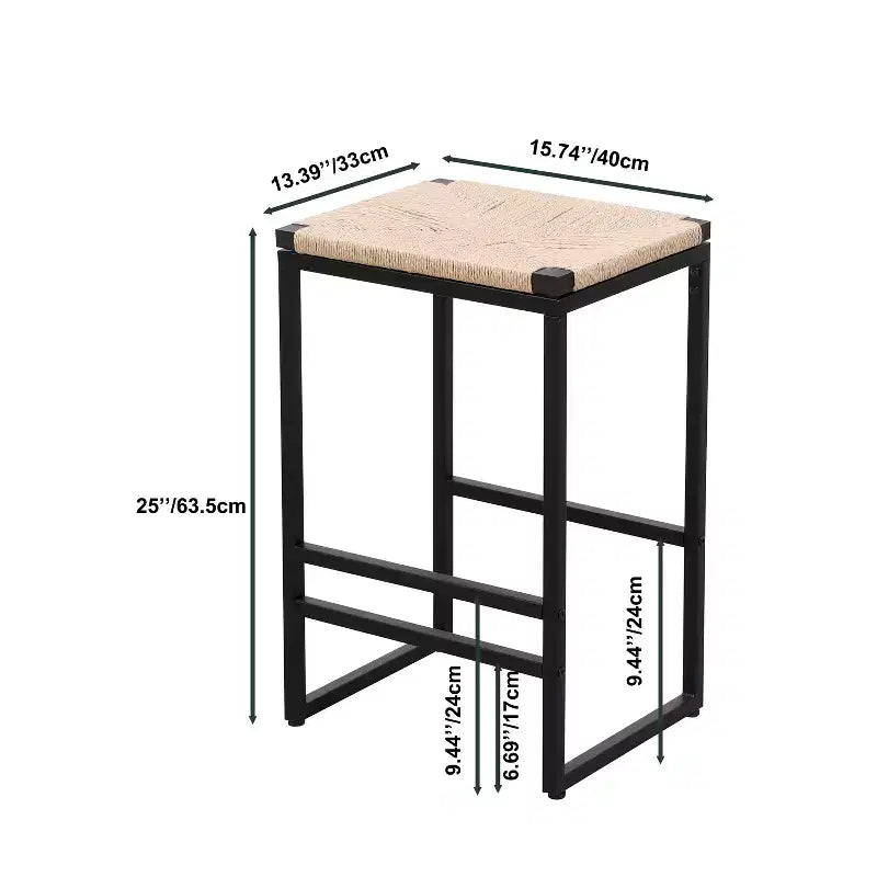 Tabourets de bar modernes en métal GDFStudio Marner, lot de 2