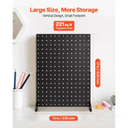 VEVOR Présentoir perforé, Présentoir perforé de table, Organisateur de rangement pour accessoires, Panneau perforé en acier laminé à froid épaissi, Noir, 4 pièces