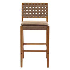 Tabourets de bar rembourrés en similicuir en bois d'hévéa contemporains Christopher Knight Home Audrey (Lot de 4)