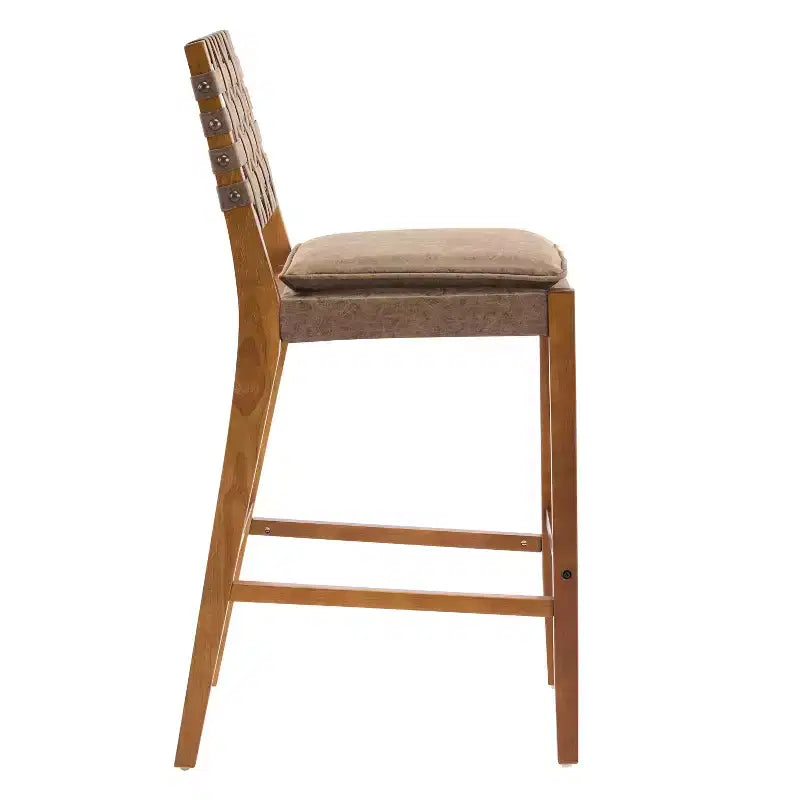 Tabourets de bar rembourrés en similicuir en bois d'hévéa contemporains Christopher Knight Home Audrey (Lot de 4)