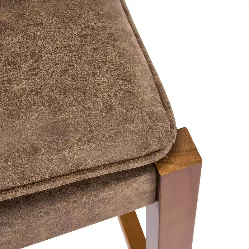 Tabourets de bar rembourrés en similicuir en bois d'hévéa contemporains Christopher Knight Home Audrey (Lot de 4)