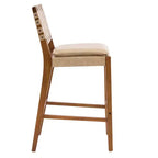 Tabourets de bar rembourrés en similicuir en bois d'hévéa contemporains Christopher Knight Home Audrey (Lot de 4)
