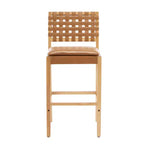Tabourets de bar rembourrés en similicuir en bois d'hévéa contemporains Christopher Knight Home Audrey (Lot de 4)