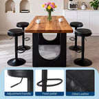 Tabourets de bar réglables modernes, lot de 2, pivotants à 360°, pour îlot de cuisine, bar de maison, salon