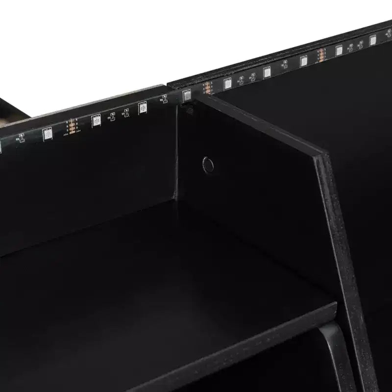 Lit superposé complet Luxystar avec étagères de rangement, 2 tiroirs et lumières