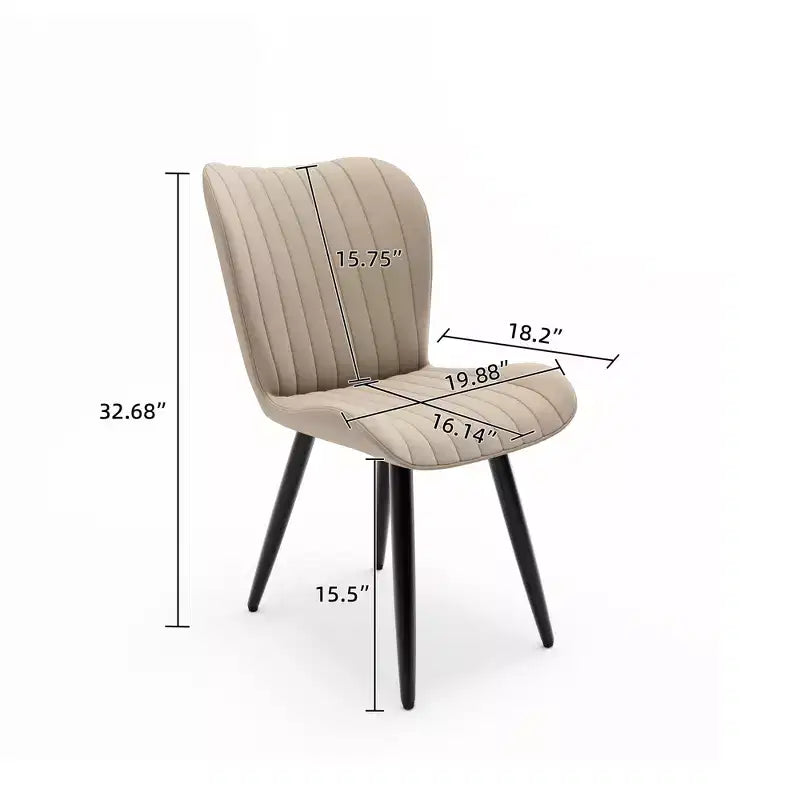 Chaises de salle à manger GDFStudio Atherton rembourrées en similicuir (lot de 4)