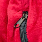 Pouf géant Ultimate Sack, canapé deux places confortable d'intérieur, en fausse fourrure rouge