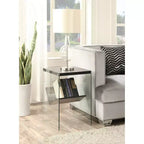 Table d'appoint rectangulaire en verre HomeStock, 1 pièce