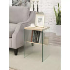 Table d'appoint rectangulaire en verre HomeStock, 1 pièce