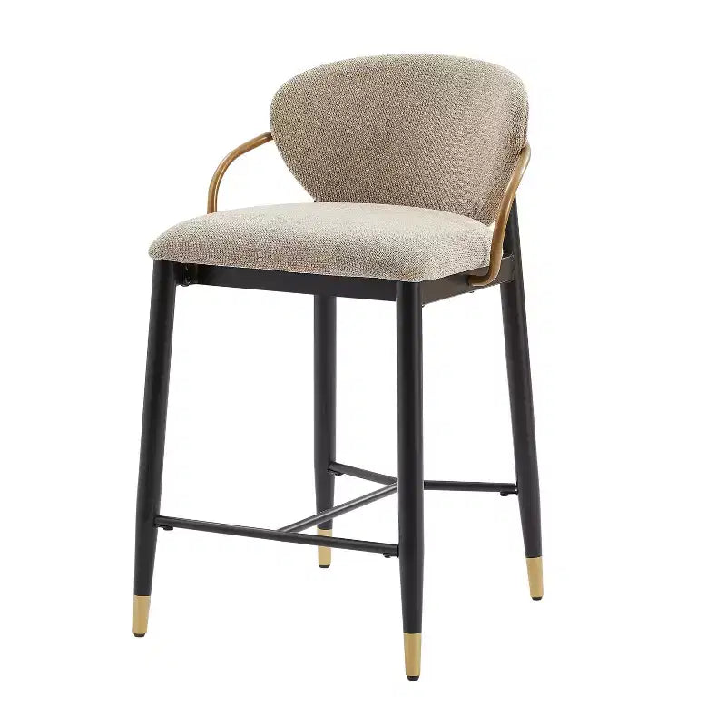 Christopher Knight Home Anan Tabourets de comptoir rembourrés en métal moderne (lot de 2)
