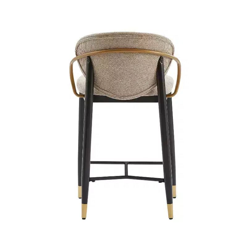 Christopher Knight Home Anan Tabourets de comptoir rembourrés en métal moderne (lot de 2)