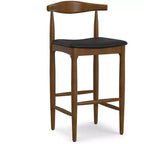 Tabouret de bar Angela Mid Century Modern en similicuir, entièrement assemblé
