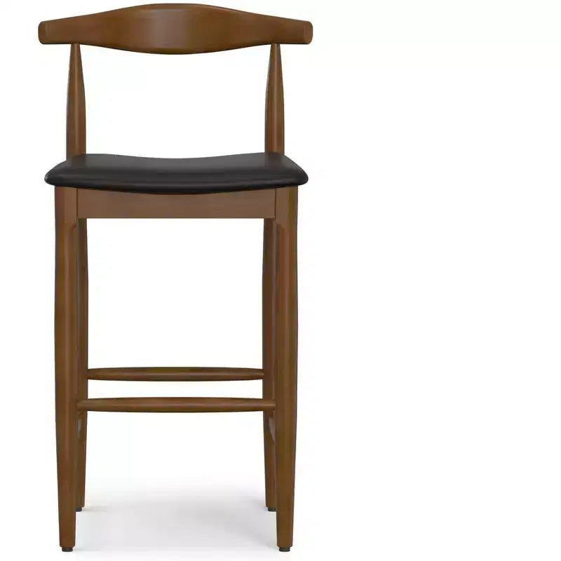 Tabouret de bar Angela Mid Century Modern en similicuir, entièrement assemblé