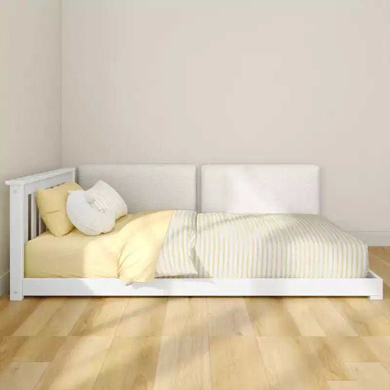 Lit jumeau classique au sol + tête de lit flottante pour lits superposés, jumeau 945 x 535 mm (lot de 2)