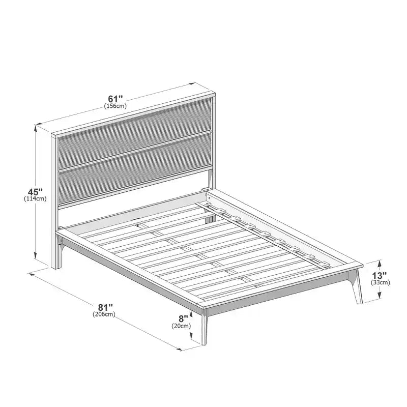 Lit double Linea Tambour