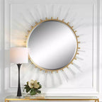 Miroir mural Uttermost Oracle Gold Leaf 55 Sunburst