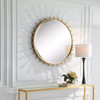 Miroir mural Uttermost Oracle Gold Leaf 55 Sunburst
