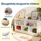 Organisateur de rangement de jouets en bois, rangement à 5 compartiments pour salle de classe pour organiser livres et jouets, étagère simple pour salle de jeux