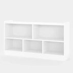Organisateur de rangement de jouets en bois, rangement à 5 compartiments pour salle de classe pour organiser livres et jouets, étagère simple pour salle de jeux