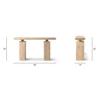 Table console piédestal en orme massif recyclé Jennifer Taylor Home Calder 45