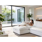 Canapé d'angle modulable Dyonery Oversized Cloud pour salon, canapé confortable en duvet à assise large et profonde, cadre en bois massif, assemblage sans outils