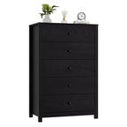 Commode de rangement à 5 tiroirs en bois pour chambre à coucher, commode moderne et simple avec tiroirs profonds pour salon, couloir, entrée