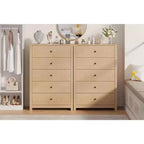 Commode de rangement à 5 tiroirs en bois pour chambre à coucher, commode moderne et simple avec tiroirs profonds pour salon, couloir, entrée