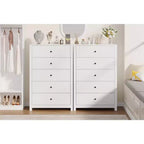Commode de rangement à 5 tiroirs en bois pour chambre à coucher, commode moderne et simple avec tiroirs profonds pour salon, couloir, entrée