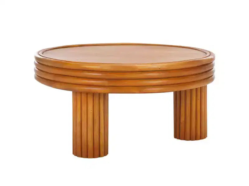 Table basse ronde en rotin Bayard - CWK3008 - Naturel - Safavieh Couture