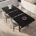 Table de salle à manger extensible 63-83, table de salle à manger rectangulaire industrielle pour 6-8 personnes, table de cuisine extensible avec cadre en métal robuste
