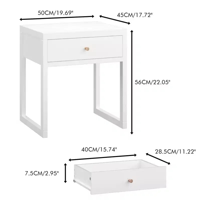 Tiroir de table de nuit minimaliste de rangement rond/cylindrique (W808P298012)