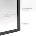 Miroir mural de salle de bain arqué en aluminium moderne Achara de GDFStudio