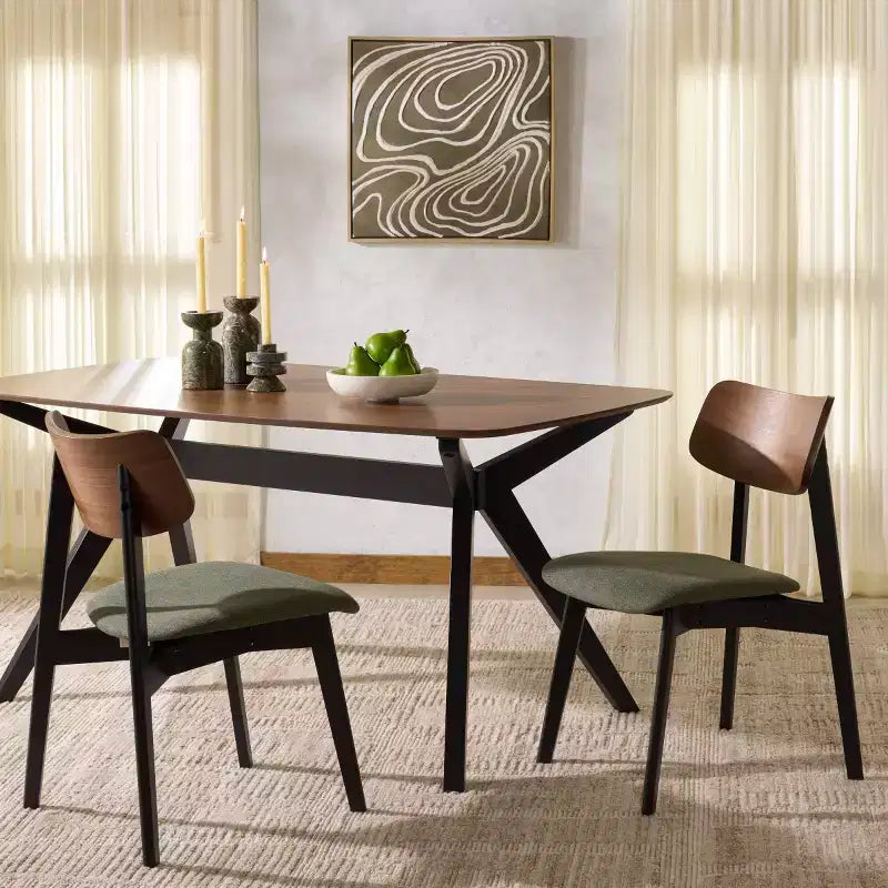 Chaise de salle à manger en bois Divya (lot de 2) - SFV6710 - Safavieh Couture