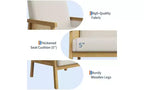 Fauteuil d'appoint en cuir PU GustoWave - Fauteuil en rotin avec accoudoirs et pieds en bois, chaise de lecture rembourrée pour salon/chambre/salle de lecture