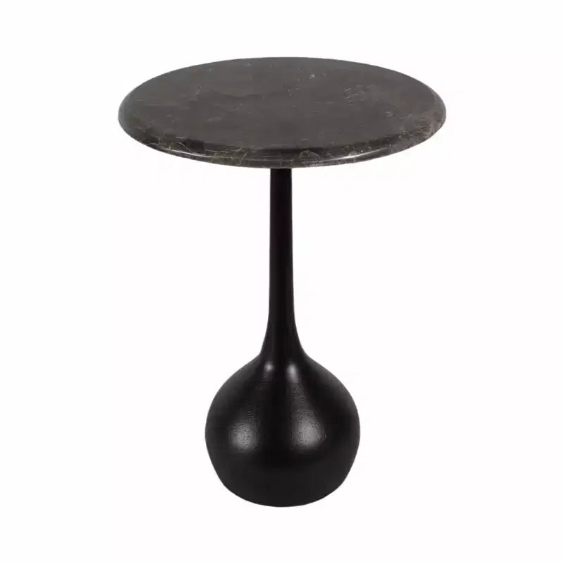 Table d'appoint en marbre pour la décoration intérieure - Petite table décorative pour table de chevet de chambre à coucher et décoration de salon