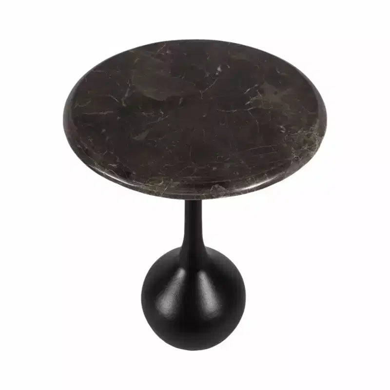 Table d'appoint en marbre pour la décoration intérieure - Petite table décorative pour table de chevet de chambre à coucher et décoration de salon