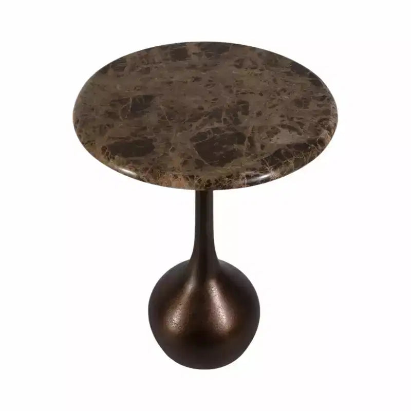 Table d'appoint en marbre pour la décoration intérieure - Petite table décorative pour table de chevet de chambre à coucher et décoration de salon