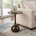 Table d'appoint en marbre pour la décoration intérieure - Petite table décorative pour table de chevet de chambre à coucher et décoration de salon