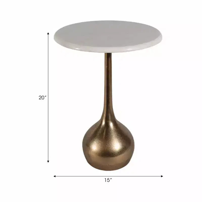 Table d'appoint en marbre pour la décoration intérieure - Petite table décorative pour table de chevet de chambre à coucher et décoration de salon