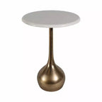 Table d'appoint en marbre pour la décoration intérieure - Petite table décorative pour table de chevet de chambre à coucher et décoration de salon
