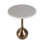 Table d'appoint en marbre pour la décoration intérieure - Petite table décorative pour table de chevet de chambre à coucher et décoration de salon