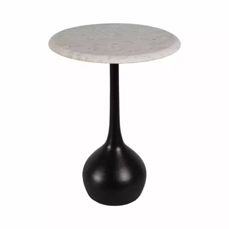 Table d'appoint en marbre pour la décoration intérieure - Petite table décorative pour table de chevet de chambre à coucher et décoration de salon