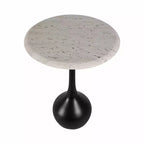 Table d'appoint en marbre pour la décoration intérieure - Petite table décorative pour table de chevet de chambre à coucher et décoration de salon