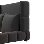Lit plateforme rembourré Gonzalez GDFStudio avec 2 oreillers