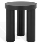 Table d'appoint en bois à trois pieds Bary Round 3 - SFV7715 - Noir - Safavieh Couture