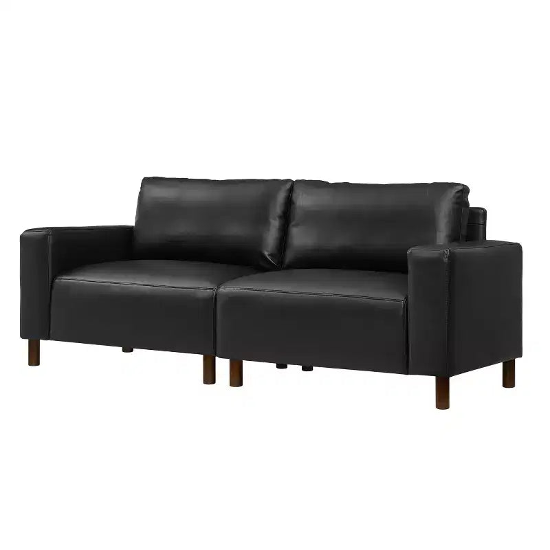 GDFStudio Melvin 78,5 Canapé deux places de style moderne du milieu du siècle en similicuir