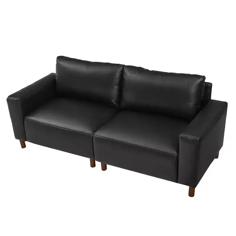 GDFStudio Melvin 78,5 Canapé deux places de style moderne du milieu du siècle en similicuir