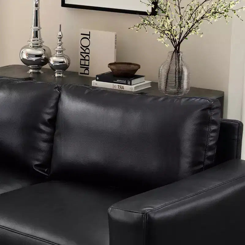 GDFStudio Melvin 78,5 Canapé deux places de style moderne du milieu du siècle en similicuir