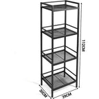 Étagère autoportante en métal à 3/4 niveaux, étagère de rangement multifonctionnelle, organisateur peu encombrant pour salle de bain, salon, chambre, cuisine