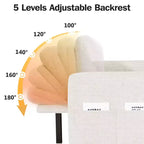 Canapé convertible 2 en 1 Dyonery avec méridienne de rangement, sectionnel en chenille avec ports USB pour salon